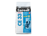 Затирка Ceresit СЕ-33 для узких швов 2-5мм с противогрибковым эффектом 2 кг (Антрацит 13)