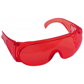 Очки STAYER &quot;STANDARD&quot; защитные, поликарбонатная монолинза с боковой вентиляцией, красные