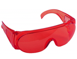 Очки STAYER &quot;STANDARD&quot; защитные, поликарбонатная монолинза с боковой вентиляцией, красные